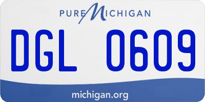 MI license plate DGL0609