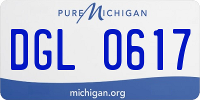 MI license plate DGL0617