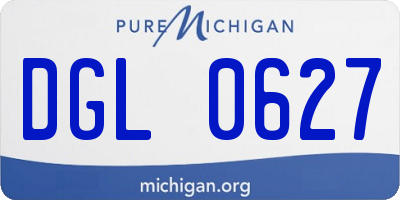 MI license plate DGL0627