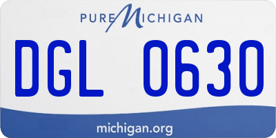 MI license plate DGL0630