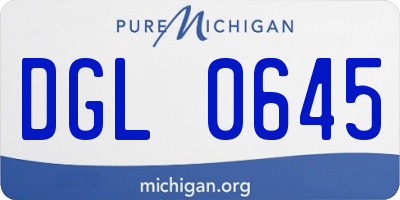 MI license plate DGL0645