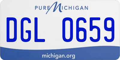 MI license plate DGL0659