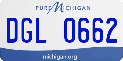 MI license plate DGL0662