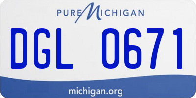 MI license plate DGL0671