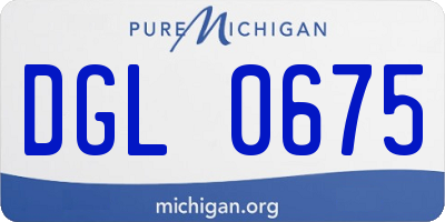 MI license plate DGL0675