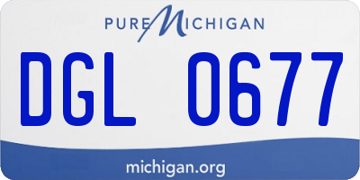MI license plate DGL0677