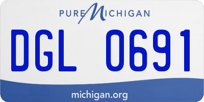 MI license plate DGL0691