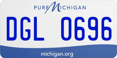 MI license plate DGL0696