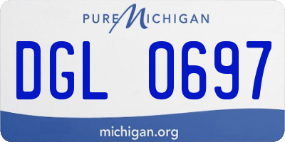 MI license plate DGL0697