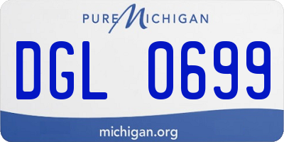 MI license plate DGL0699