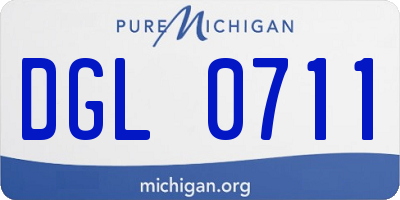 MI license plate DGL0711