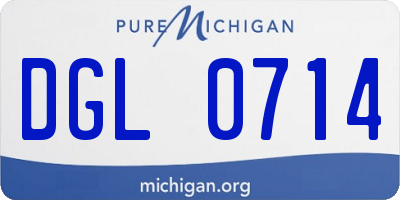 MI license plate DGL0714