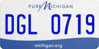 MI license plate DGL0719