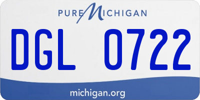 MI license plate DGL0722