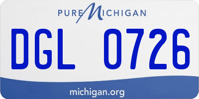 MI license plate DGL0726