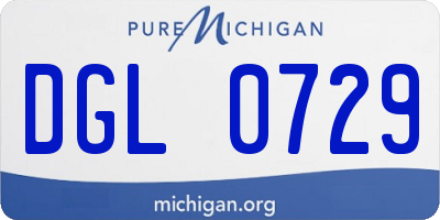 MI license plate DGL0729