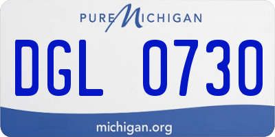 MI license plate DGL0730