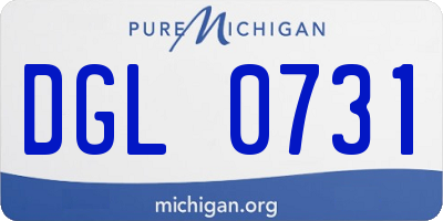 MI license plate DGL0731