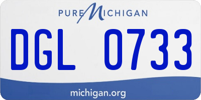 MI license plate DGL0733