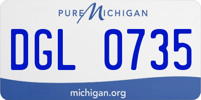 MI license plate DGL0735