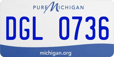 MI license plate DGL0736