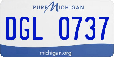 MI license plate DGL0737
