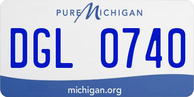 MI license plate DGL0740