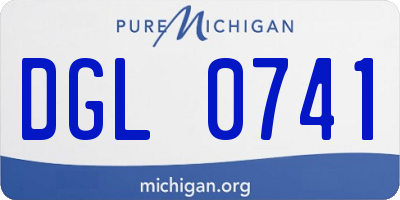 MI license plate DGL0741