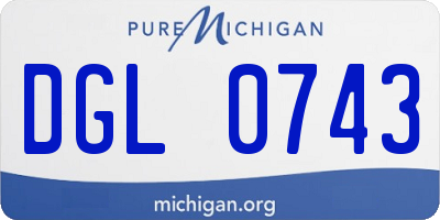 MI license plate DGL0743