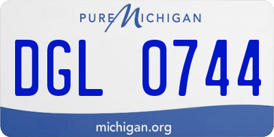 MI license plate DGL0744