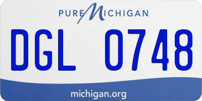 MI license plate DGL0748