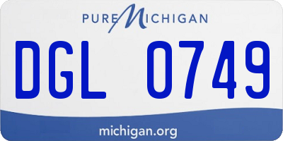 MI license plate DGL0749