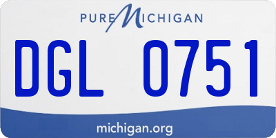 MI license plate DGL0751