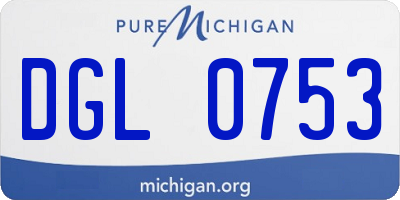 MI license plate DGL0753