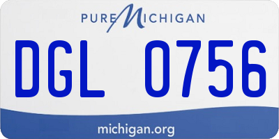 MI license plate DGL0756