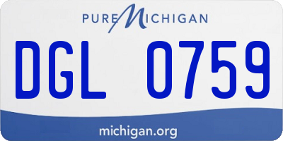 MI license plate DGL0759