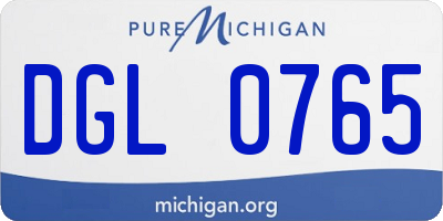 MI license plate DGL0765