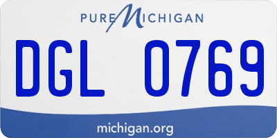 MI license plate DGL0769