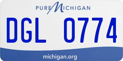 MI license plate DGL0774