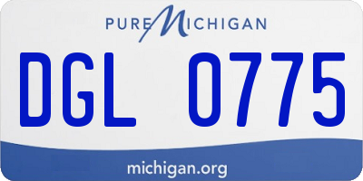 MI license plate DGL0775