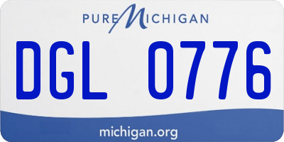 MI license plate DGL0776