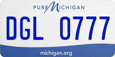 MI license plate DGL0777