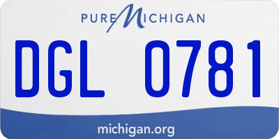 MI license plate DGL0781