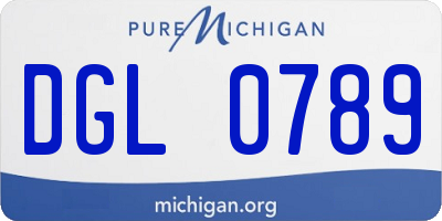 MI license plate DGL0789