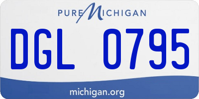 MI license plate DGL0795
