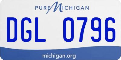 MI license plate DGL0796