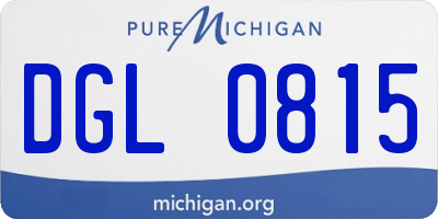 MI license plate DGL0815