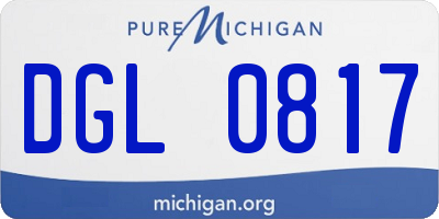 MI license plate DGL0817