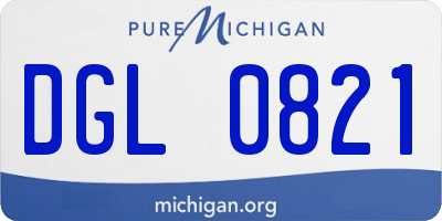 MI license plate DGL0821