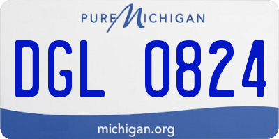 MI license plate DGL0824